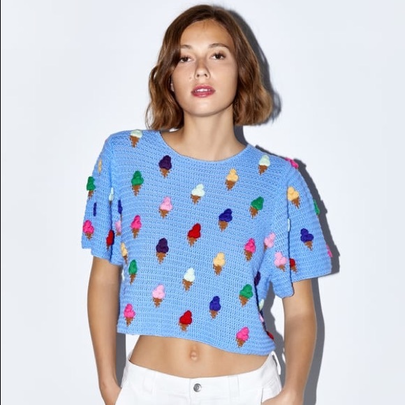 Zara Tops - Zara Ice Cream Sweater Top